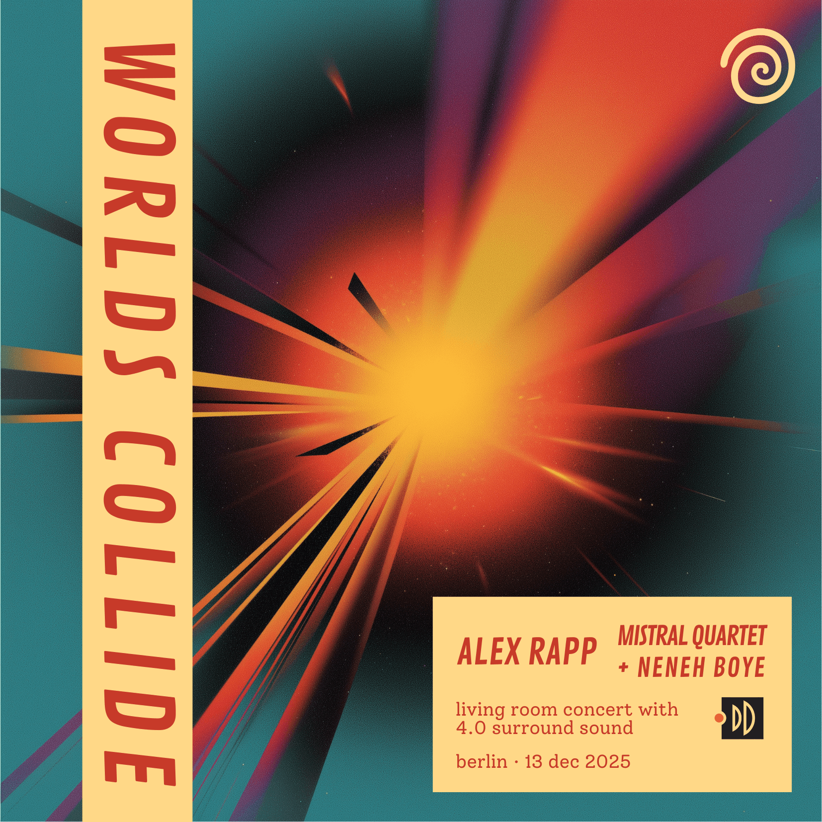 WORLDS COLLIDE · Alex Rapp, Mistral Quartet + Neneh Boye